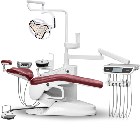 Стоматологическая установка Safety M8 нижняя подача с 24-диодным светильником