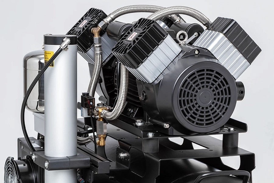 Компрессор воздушный медицинский безмасляный Mercury Black G HK-6EW-90 (280л) с силикагелевым осушителем - Фото 9